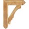 Ekena Millwork Balboa Arts and Crafts Rough Sawn Bracket w/ Offset Brace, Western Red Cedar, 8"W x 28"D x 36"H BKT0806X28X36BOA03RWR - alternate 2
